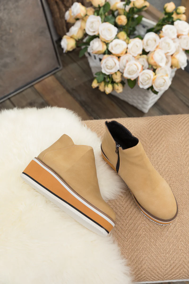 En Bloom | Eazy Platform Ankle Boots - Beige - Image 9