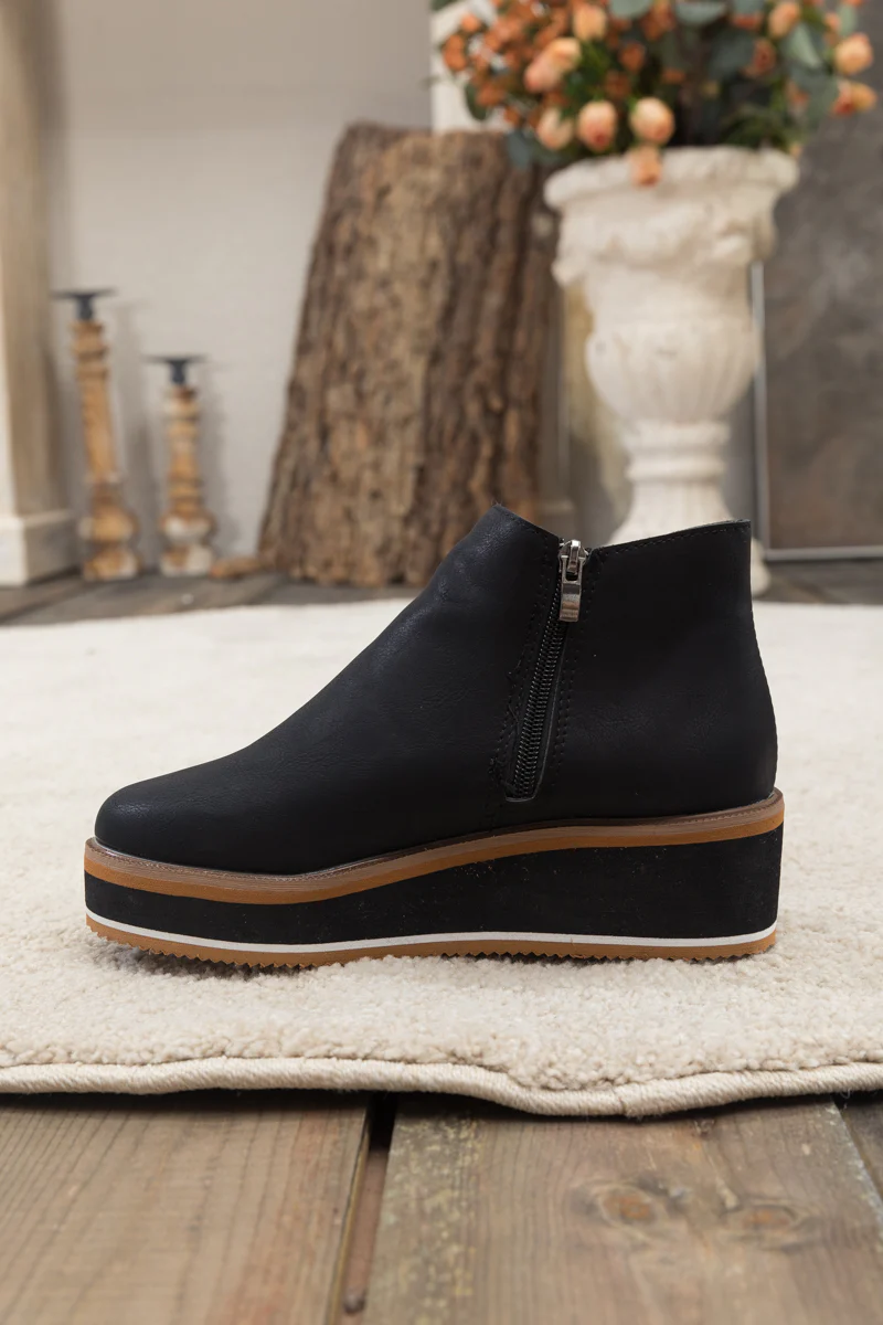 En Bloom | Eazy Platform Ankle Boot - Black - Image 7