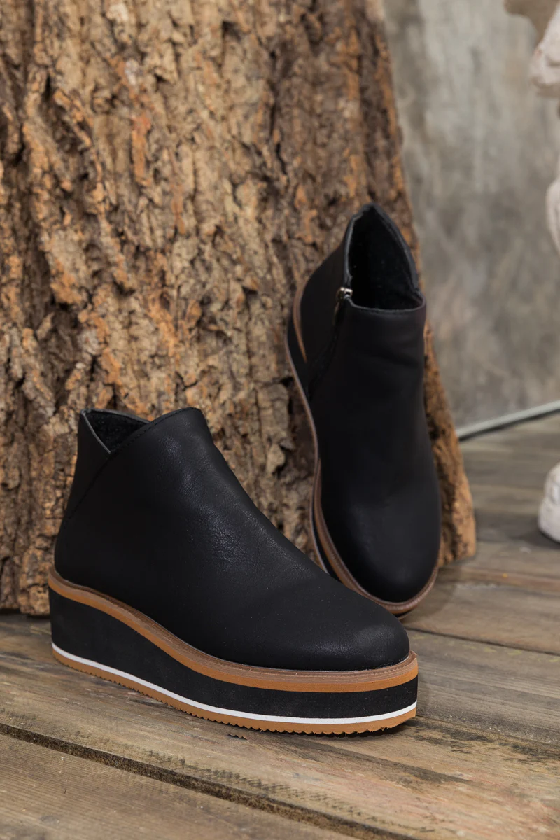 En Bloom | Eazy Platform Ankle Boot - Black - Image 8