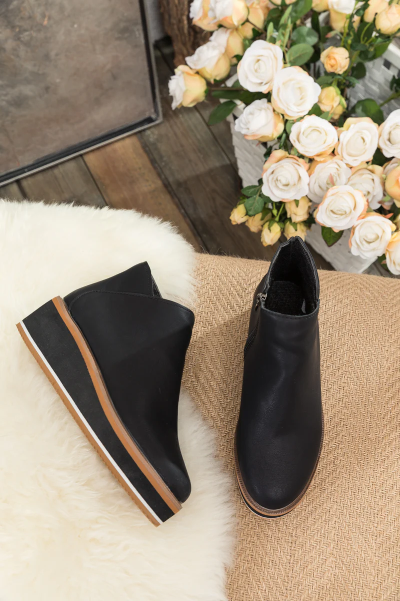 En Bloom | Eazy Platform Ankle Boot - Black - Image 9