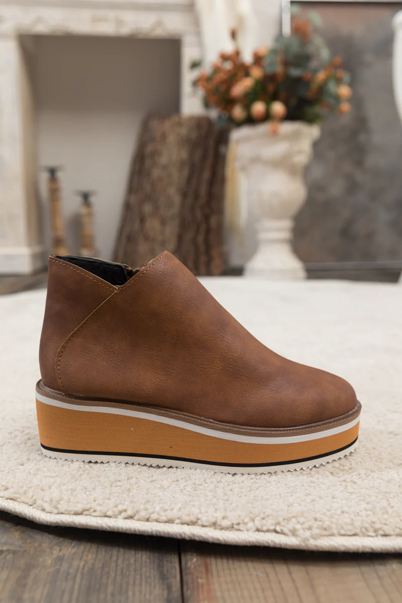 En Bloom | Eazy Platform Ankle Boot - Brown - Image 2