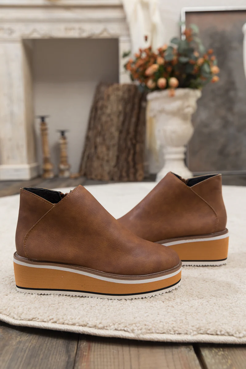 En Bloom | Eazy Platform Ankle Boot - Brown - Image 3