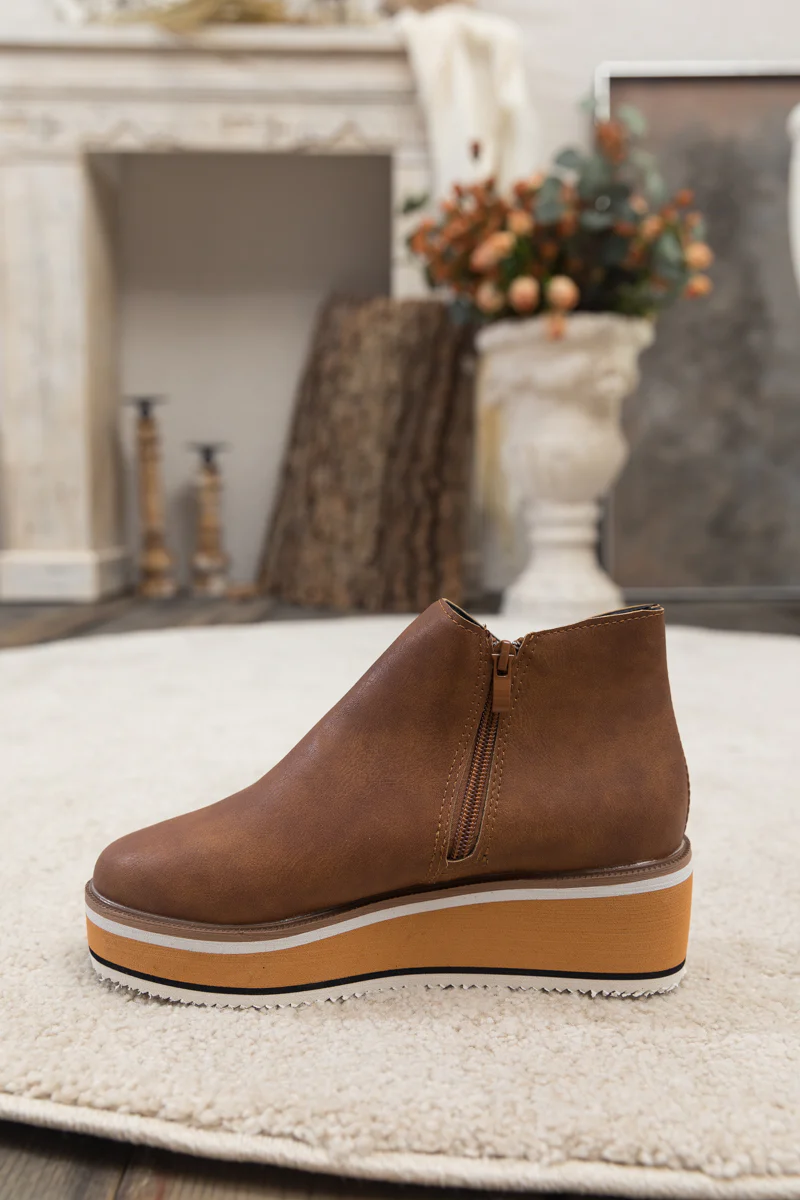 En Bloom | Eazy Platform Ankle Boot - Brown - Image 4