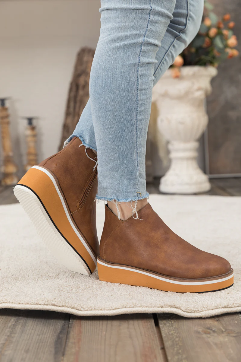 En Bloom | Eazy Platform Ankle Boot - Brown - Image 6