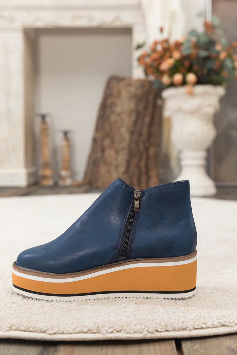 En Bloom | Eazy Platform Ankle Boot - Navy - Image 4