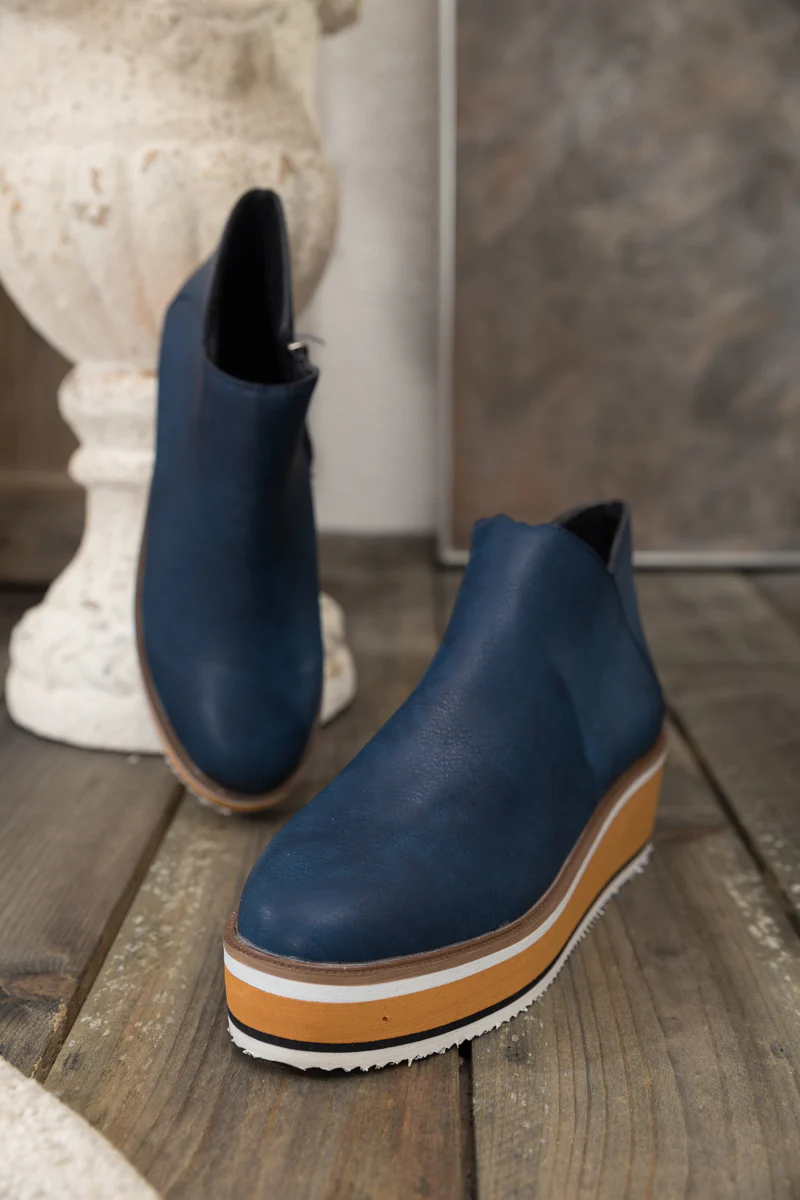 En Bloom | Eazy Platform Ankle Boot - Navy - Image 5