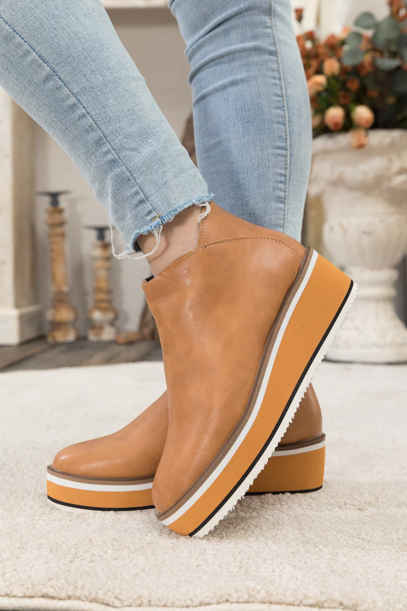 En Bloom | Eazy Platform Ankle Boot - Tan - Image 2