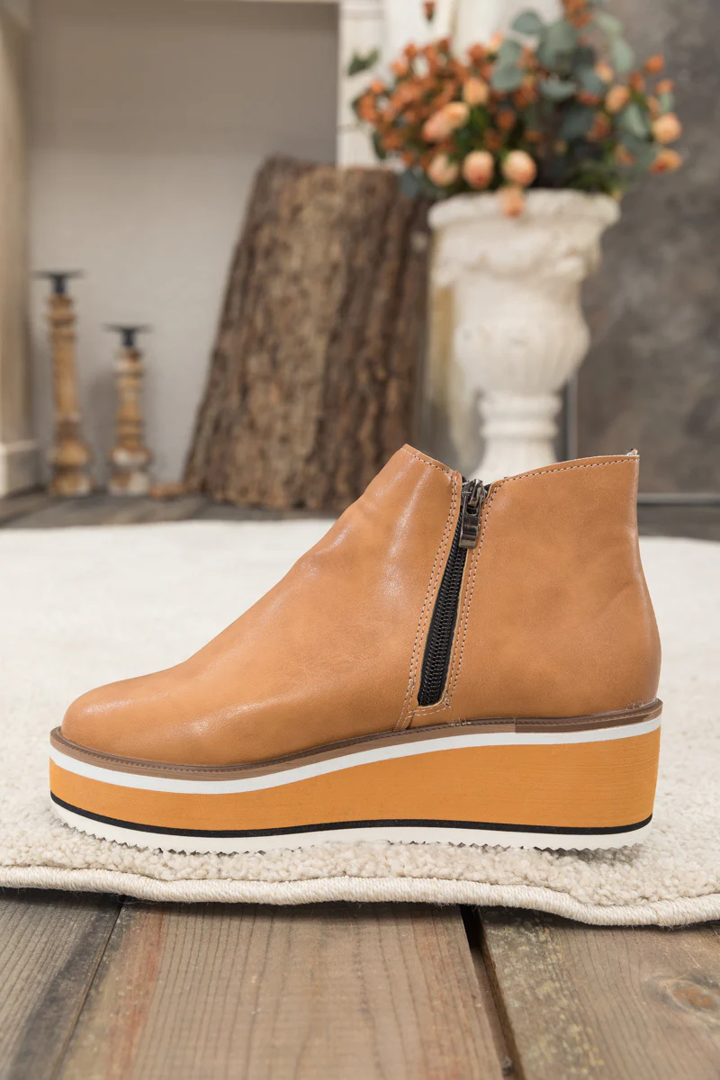 En Bloom | Eazy Platform Ankle Boot - Tan - Image 7