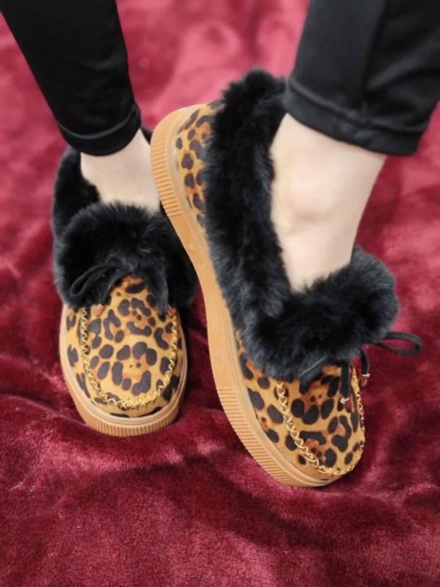 En Bloom | Faux-Fur Anklet Yana Moccasin - cheetah - Image 3