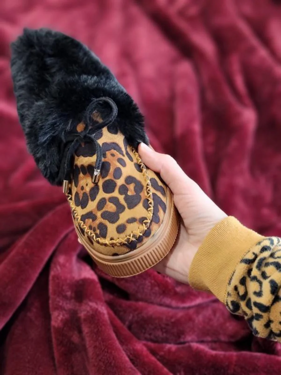 En Bloom | Faux-Fur Anklet Yana Moccasin - cheetah - Image 6