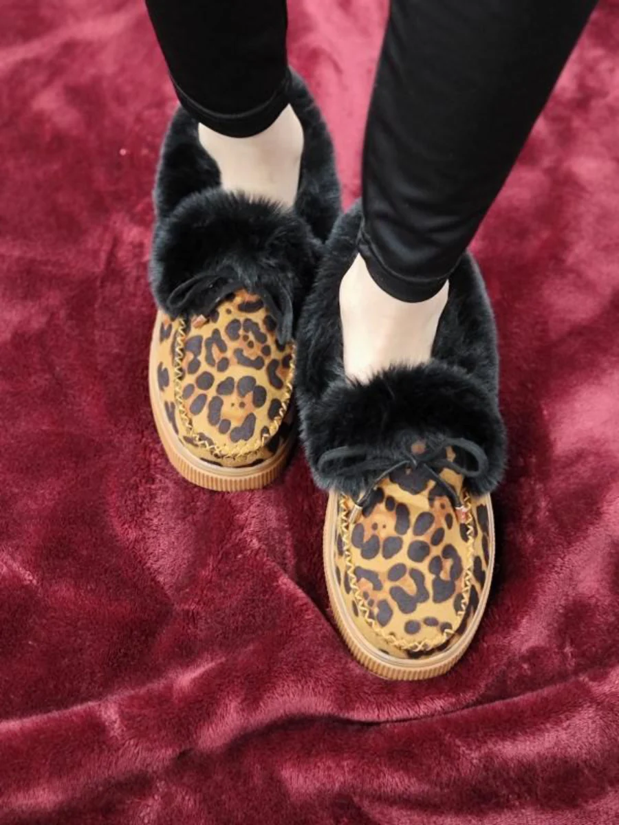 En Bloom | Faux-Fur Anklet Yana Moccasin - cheetah - Image 7