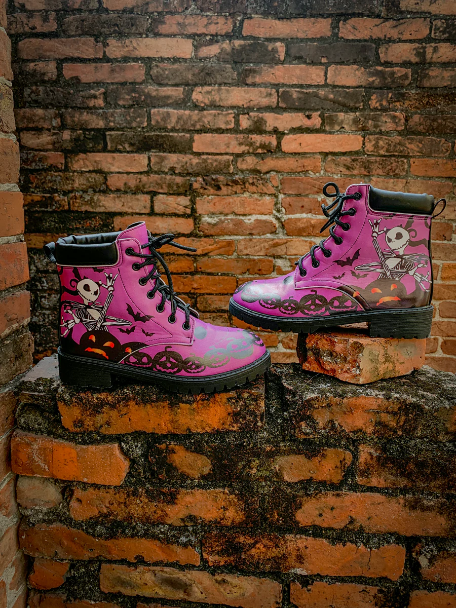 En Bloom | Halloween Theme Purple Combat Boot - Image 10