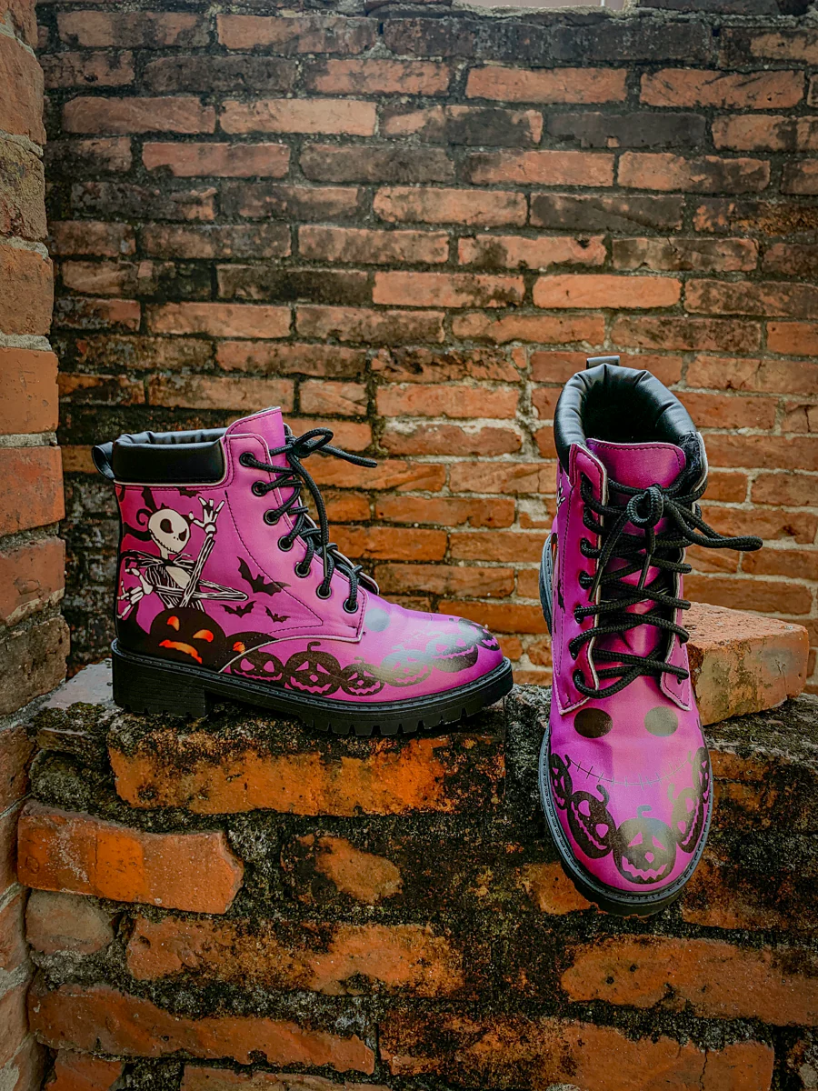 En Bloom | Halloween Theme Purple Combat Boot - Image 7