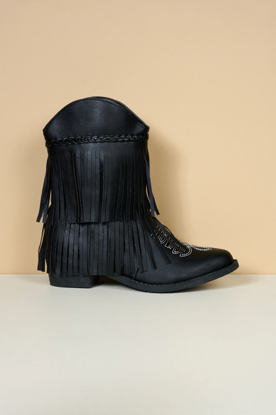 En Bloom | Jelena Fringe Western Cowboy Boots - Black - Image 11