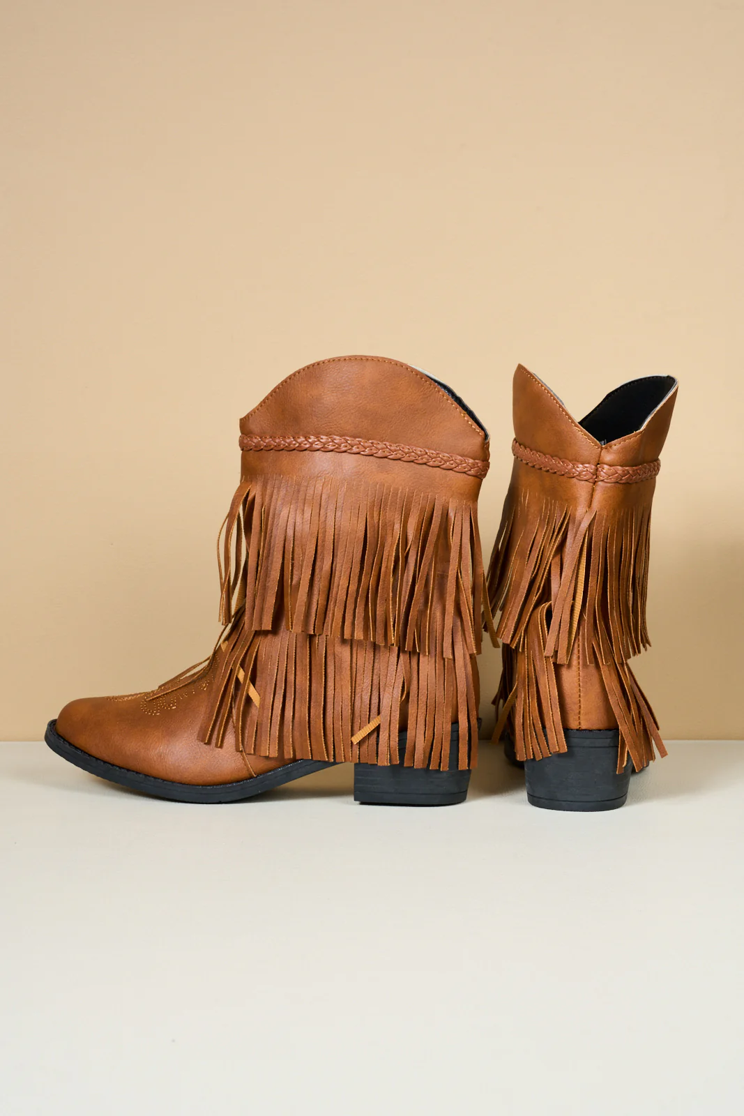 En Bloom | Jelena Fringe Western Cowboy Boots - Brown - Image 12