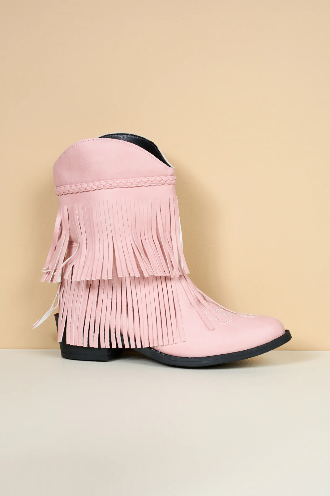 En Bloom | Jelena Fringe Western Cowboy Boots - Pink - Image 11