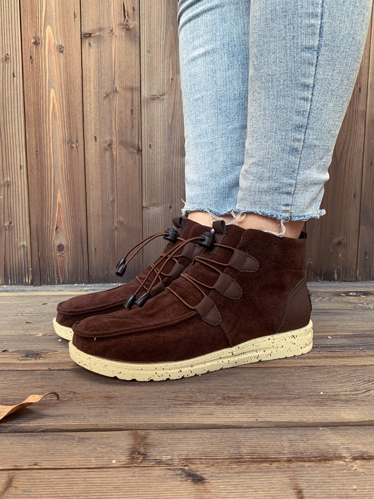 En Bloom | NIRVANA Bungee Lace-Up Sneaker Boot - Coffee - Image 4