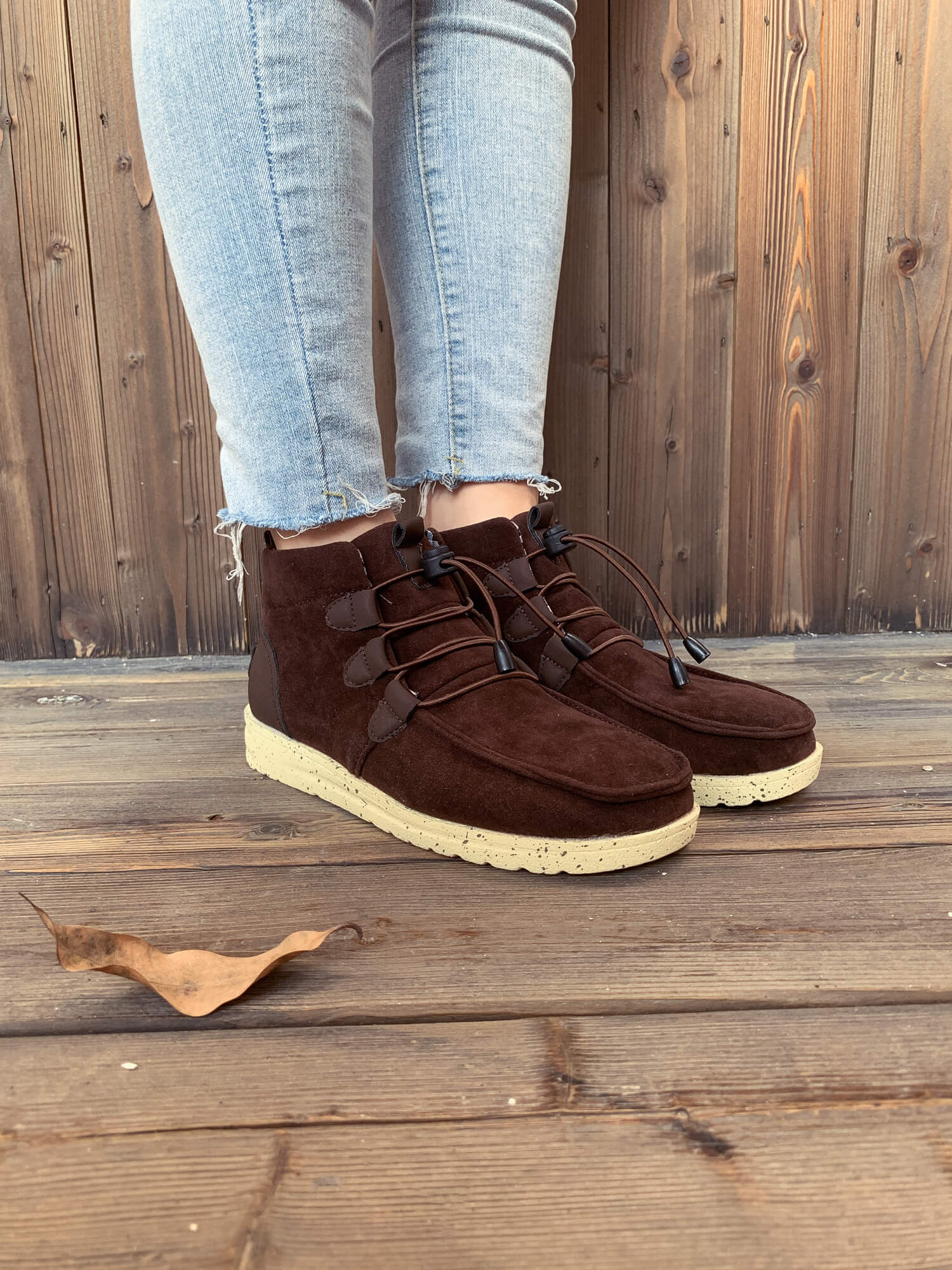 En Bloom | NIRVANA Bungee Lace-Up Sneaker Boot - Coffee - Image 6