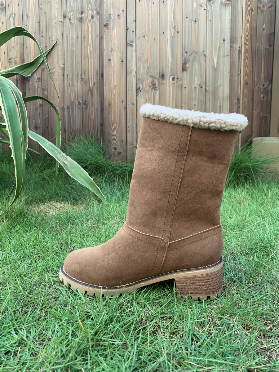 En Bloom | Plush-Lined Fold-Over Boot - Brown - Image 10
