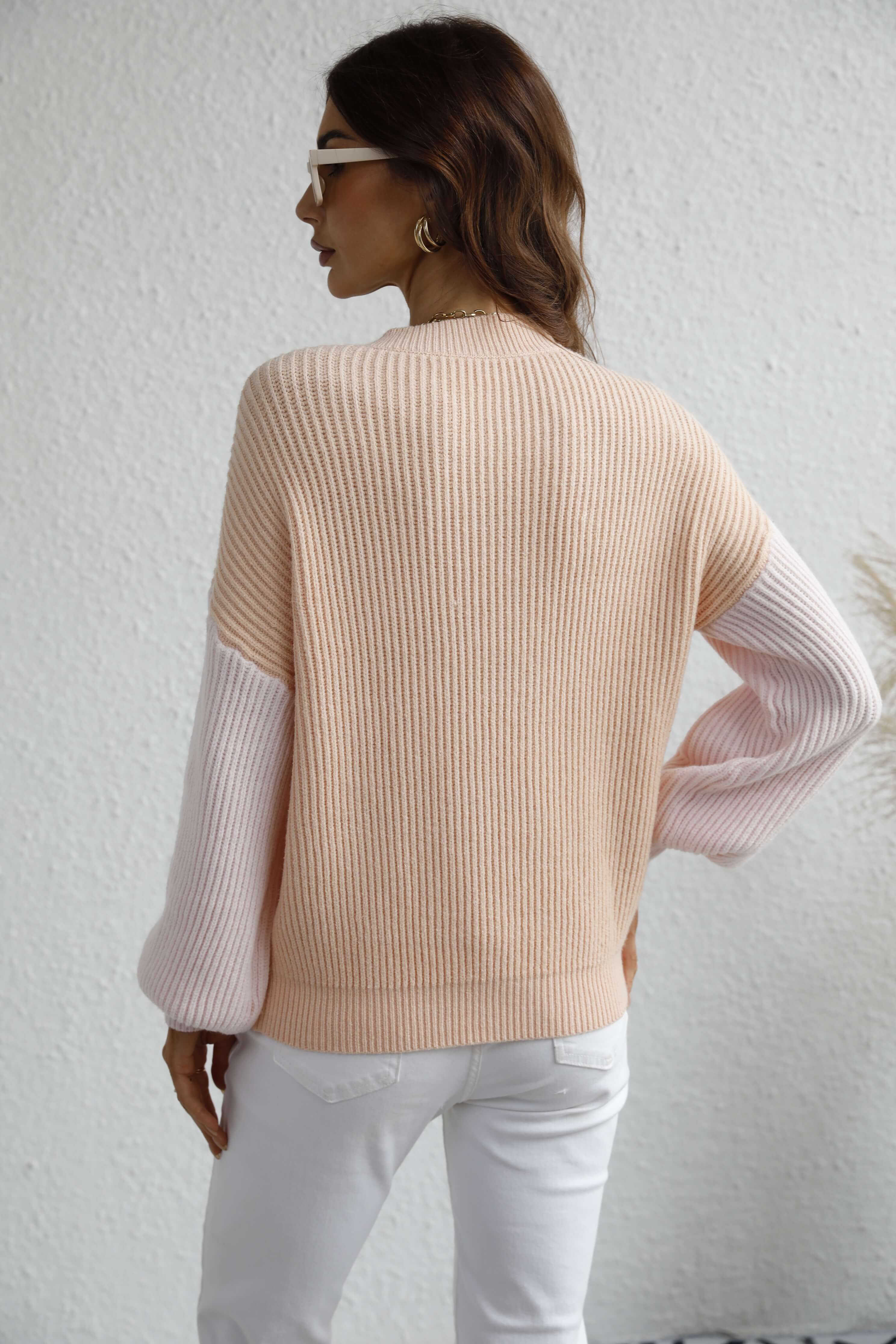 ESTATIA KNIT SWEATER - BLUSH - Image 3