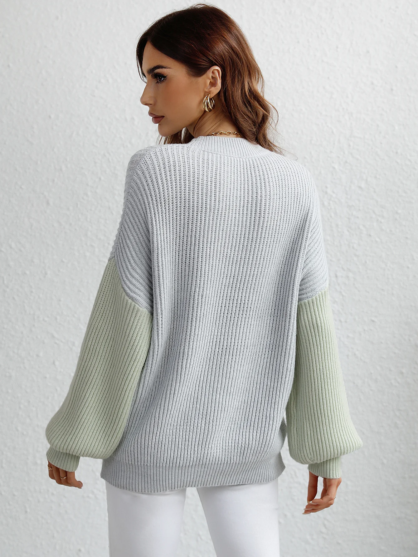 ESTATIA KNIT SWEATER - GREY - Image 3