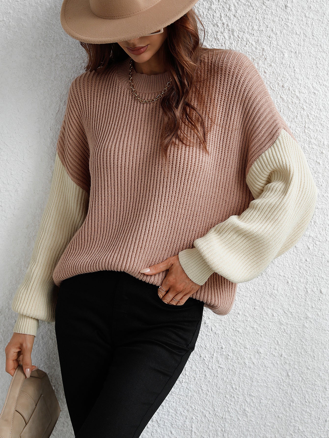 ESTATIA KNIT SWEATER - KHAKI - Image 3