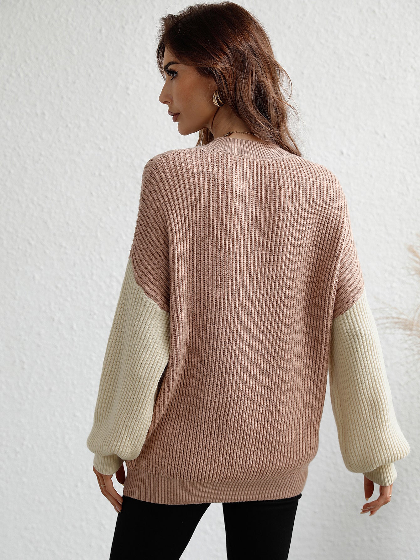 ESTATIA KNIT SWEATER - KHAKI - Image 4