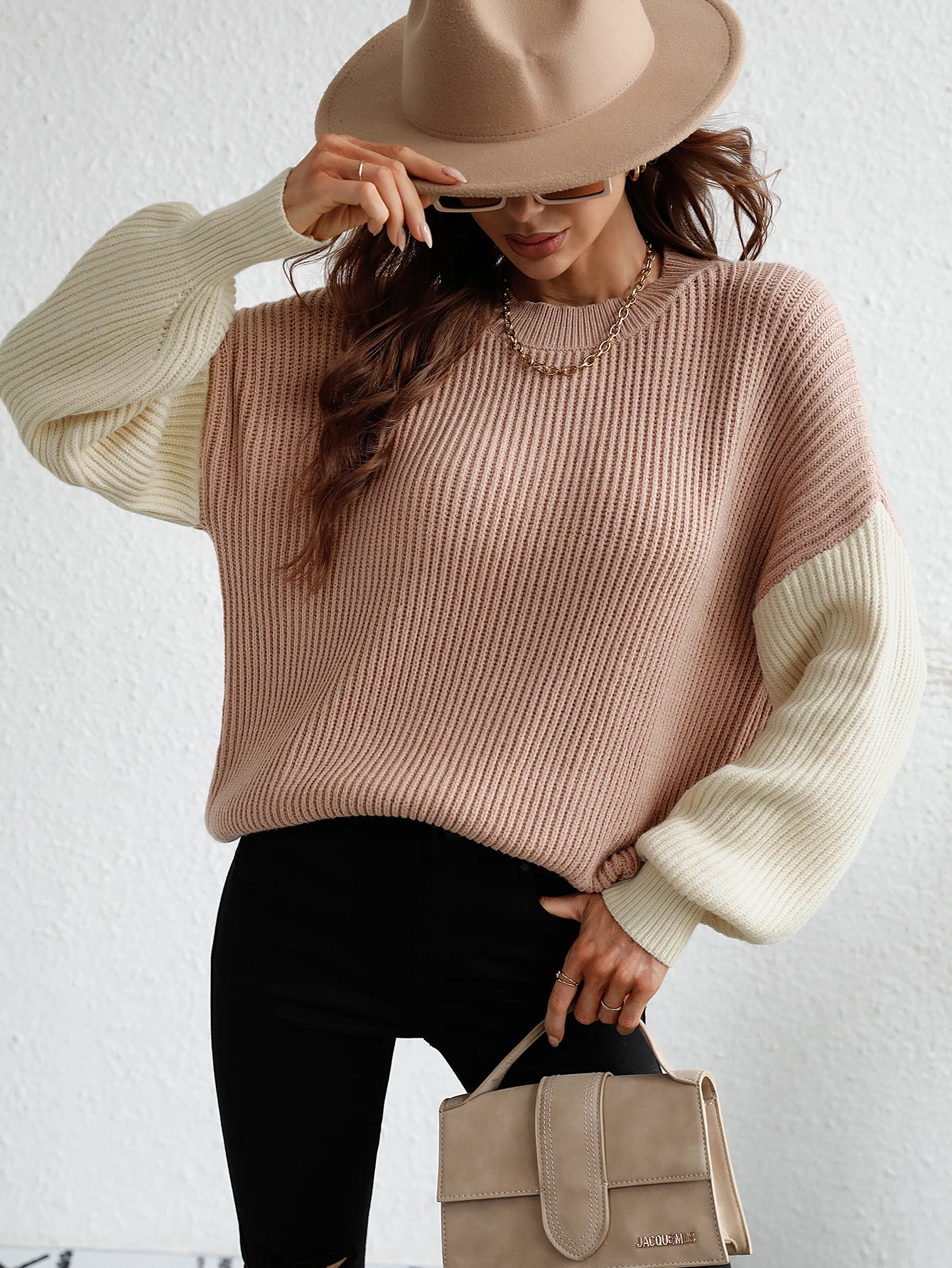 ESTATIA KNIT SWEATER - KHAKI - Image 5