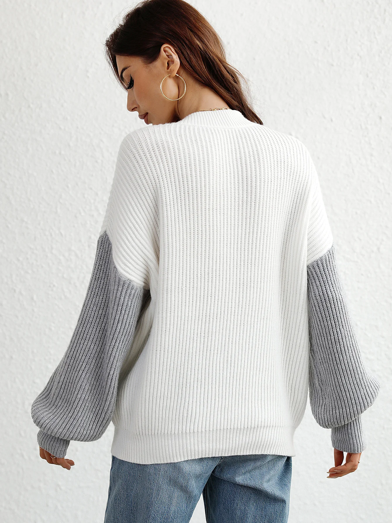 ESTATIA KNIT SWEATER - WHITE - Image 3