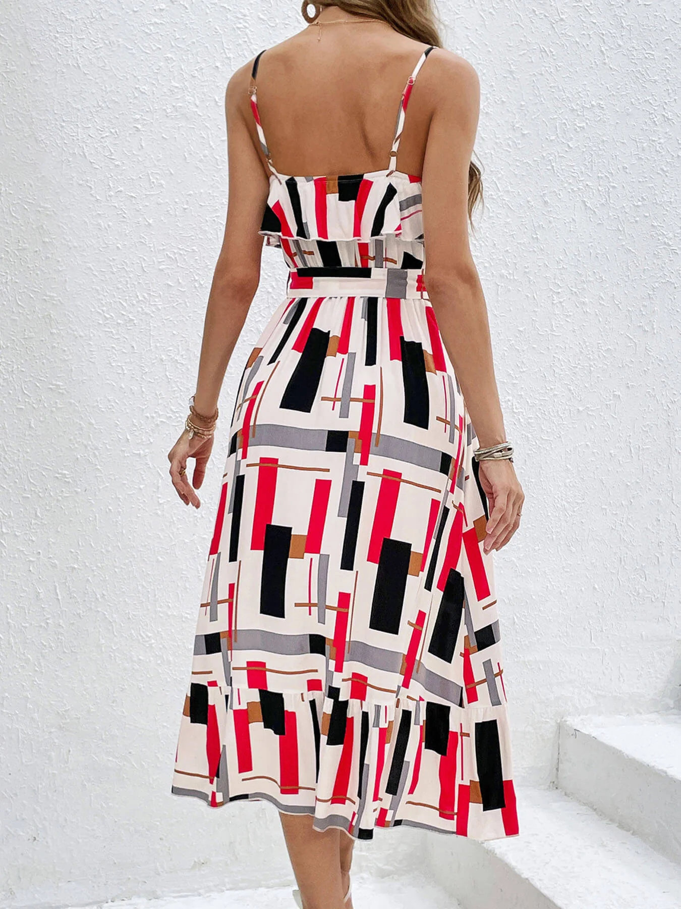 Eudora Printed Tiered Midi Dress - Image 5