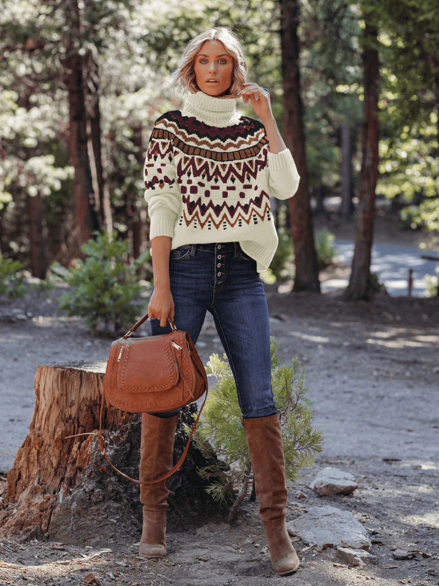 Fall Folks Ethnic Pullover Sweater - Image 11