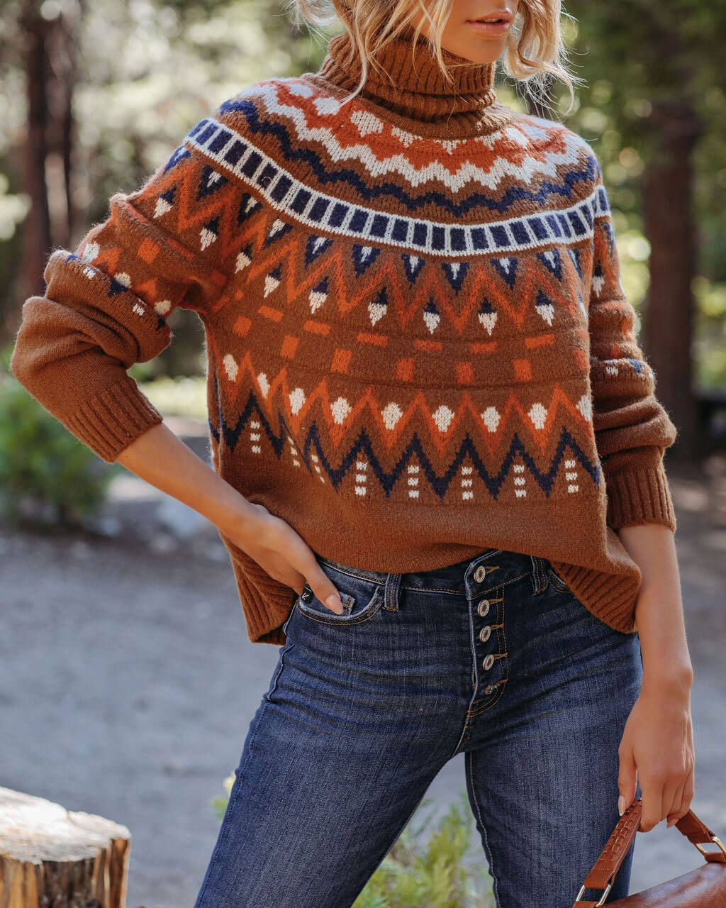 Fall Folks Ethnic Pullover Sweater - Image 4