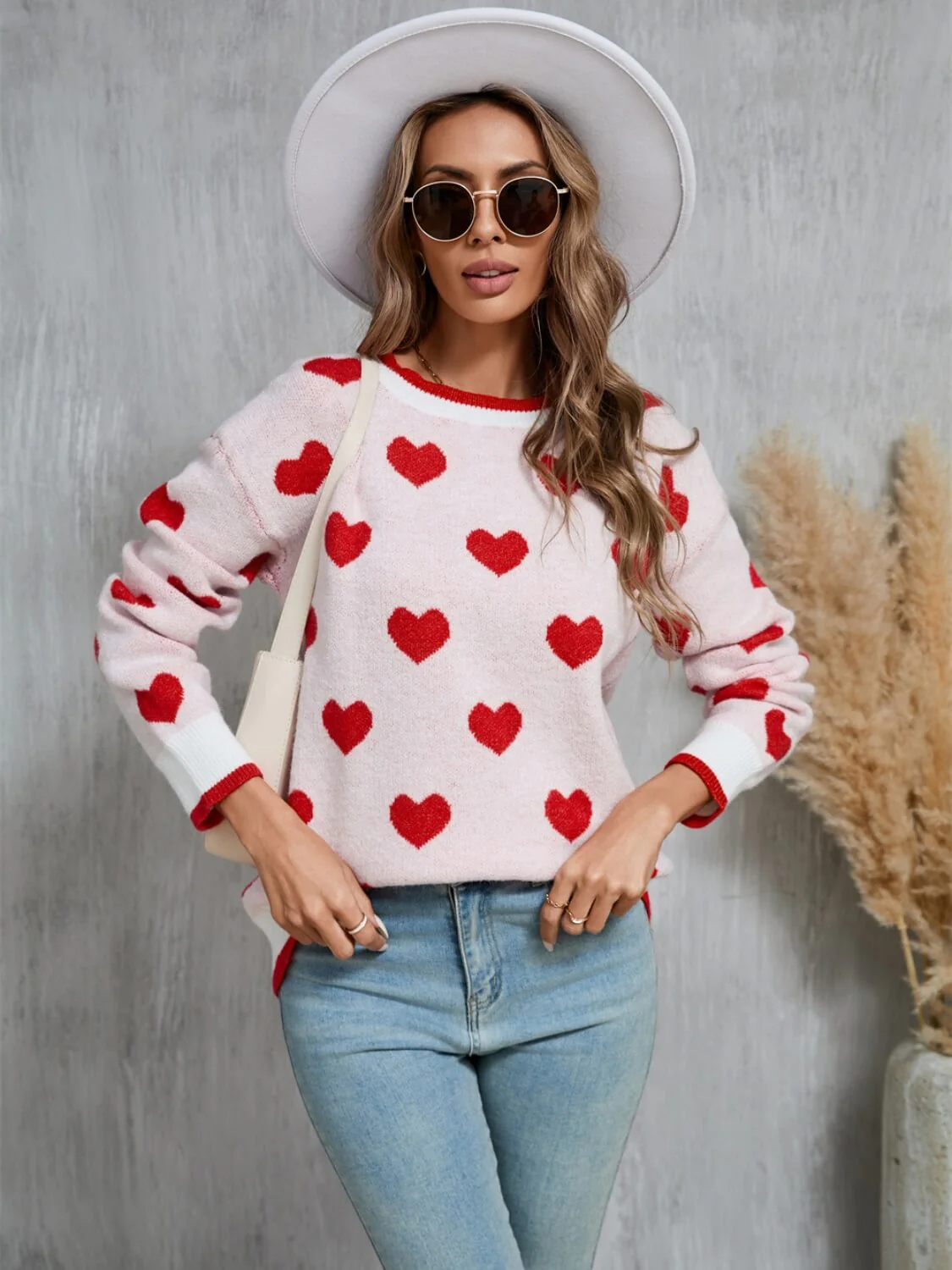 Fall In Your Heart Knit Sweater - Cream - Image 2