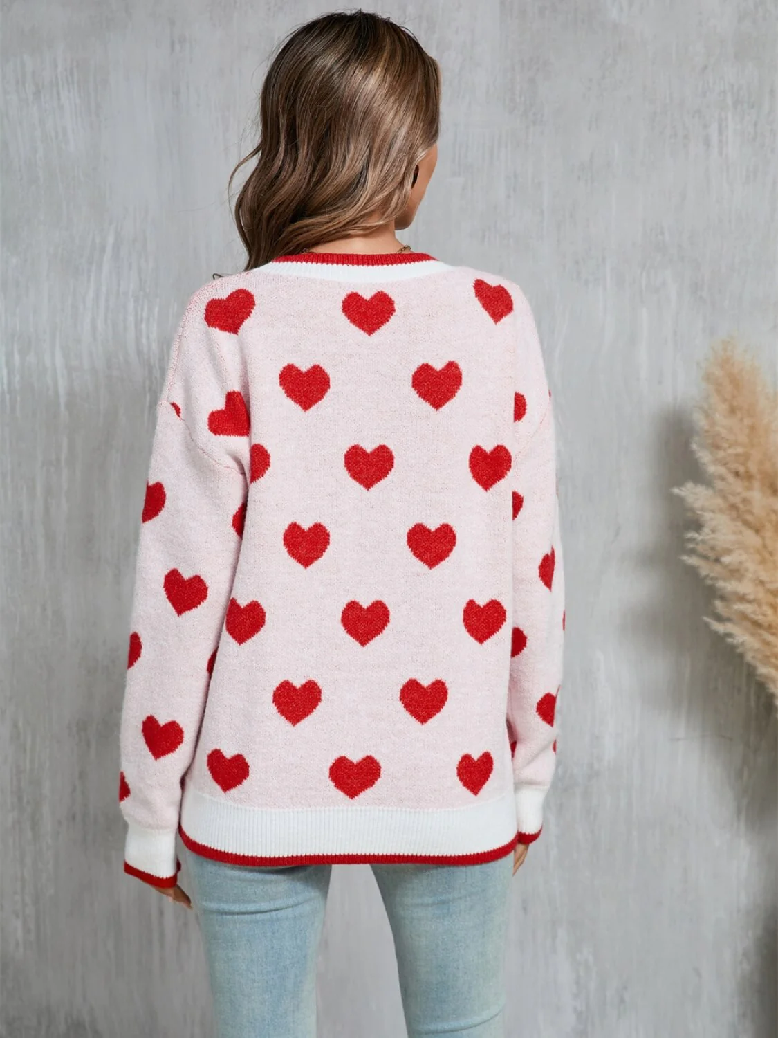 Fall In Your Heart Knit Sweater - Cream - Image 6