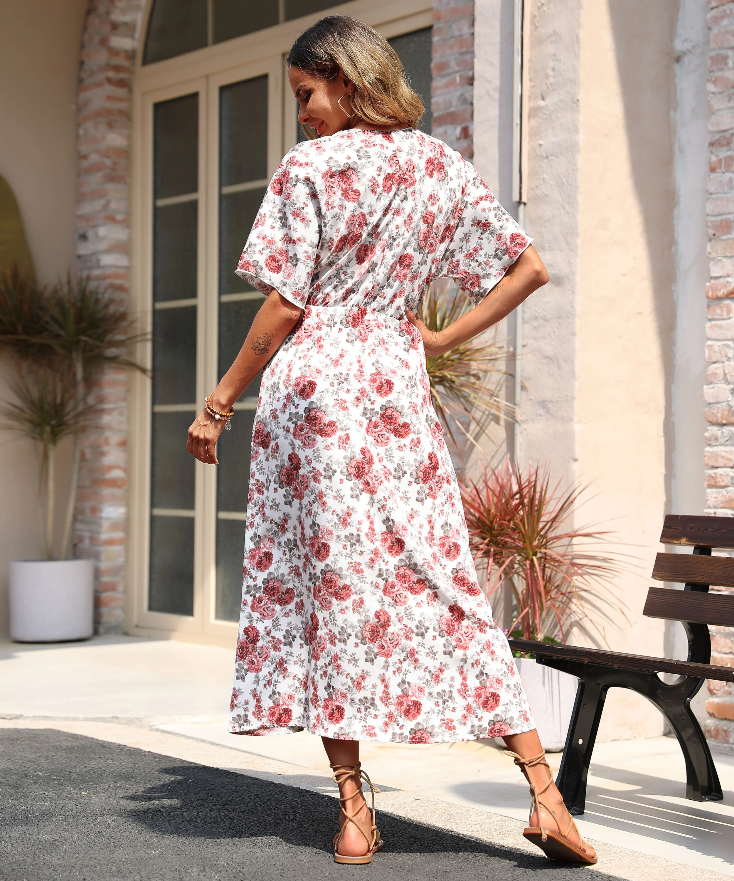 FENDEXE MAXI DRESS - BLUSH FLORAL - Image 3
