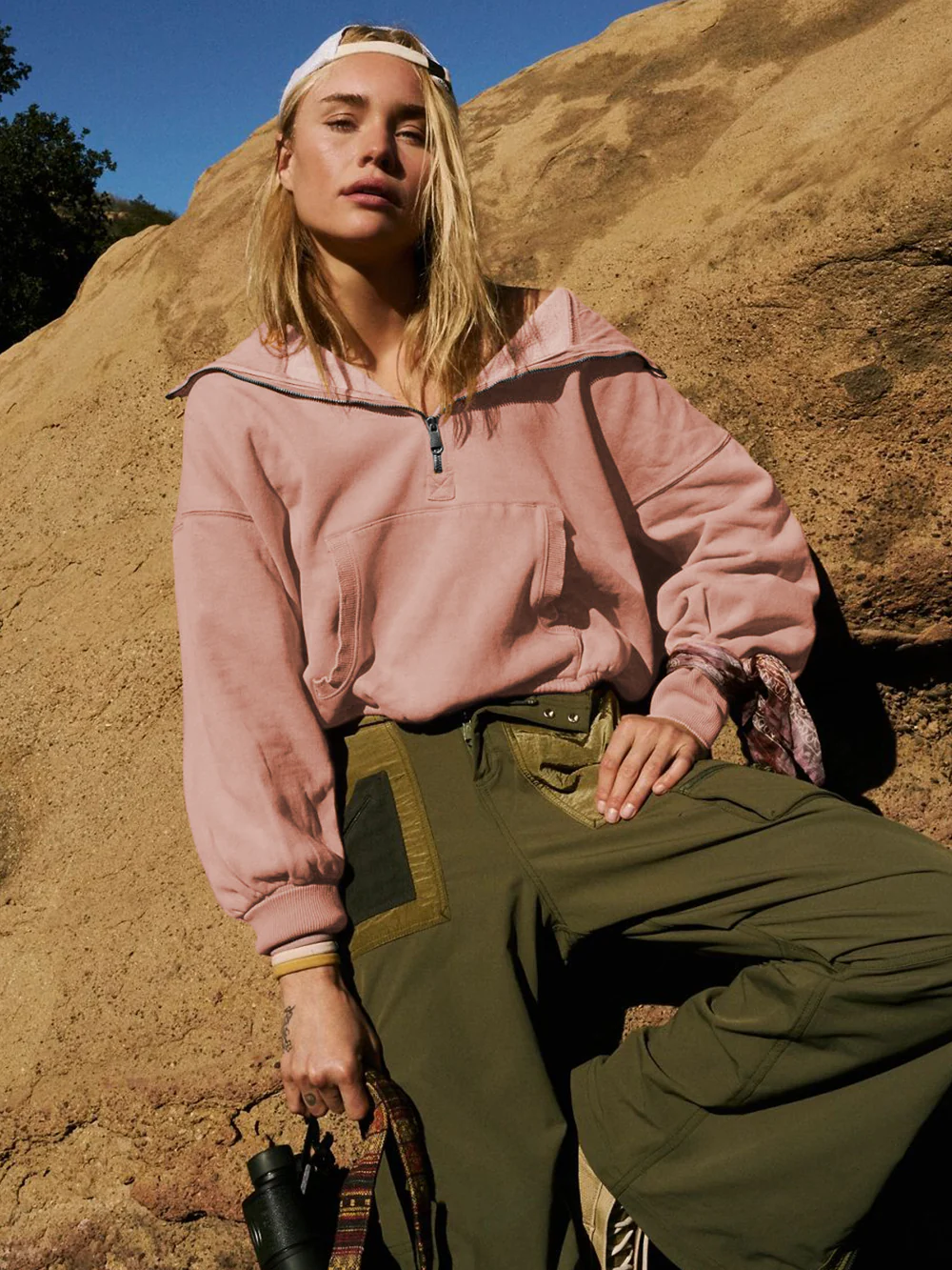 Fern Pocketed Hoodie Lightweight Jacket - Crepe