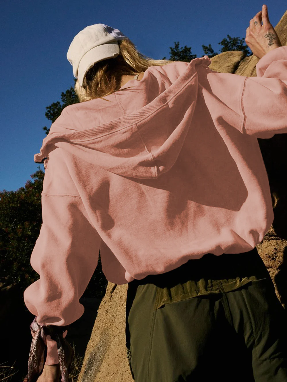 Fern Pocketed Hoodie Lightweight Jacket - Crepe - Image 3