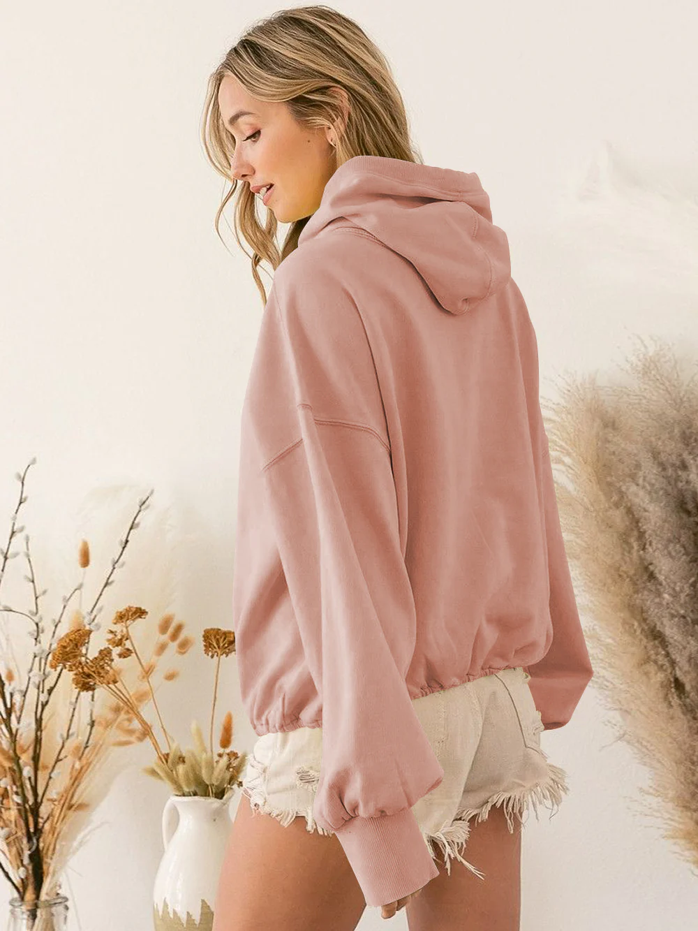 Fern Pocketed Hoodie Lightweight Jacket - Crepe - Image 6