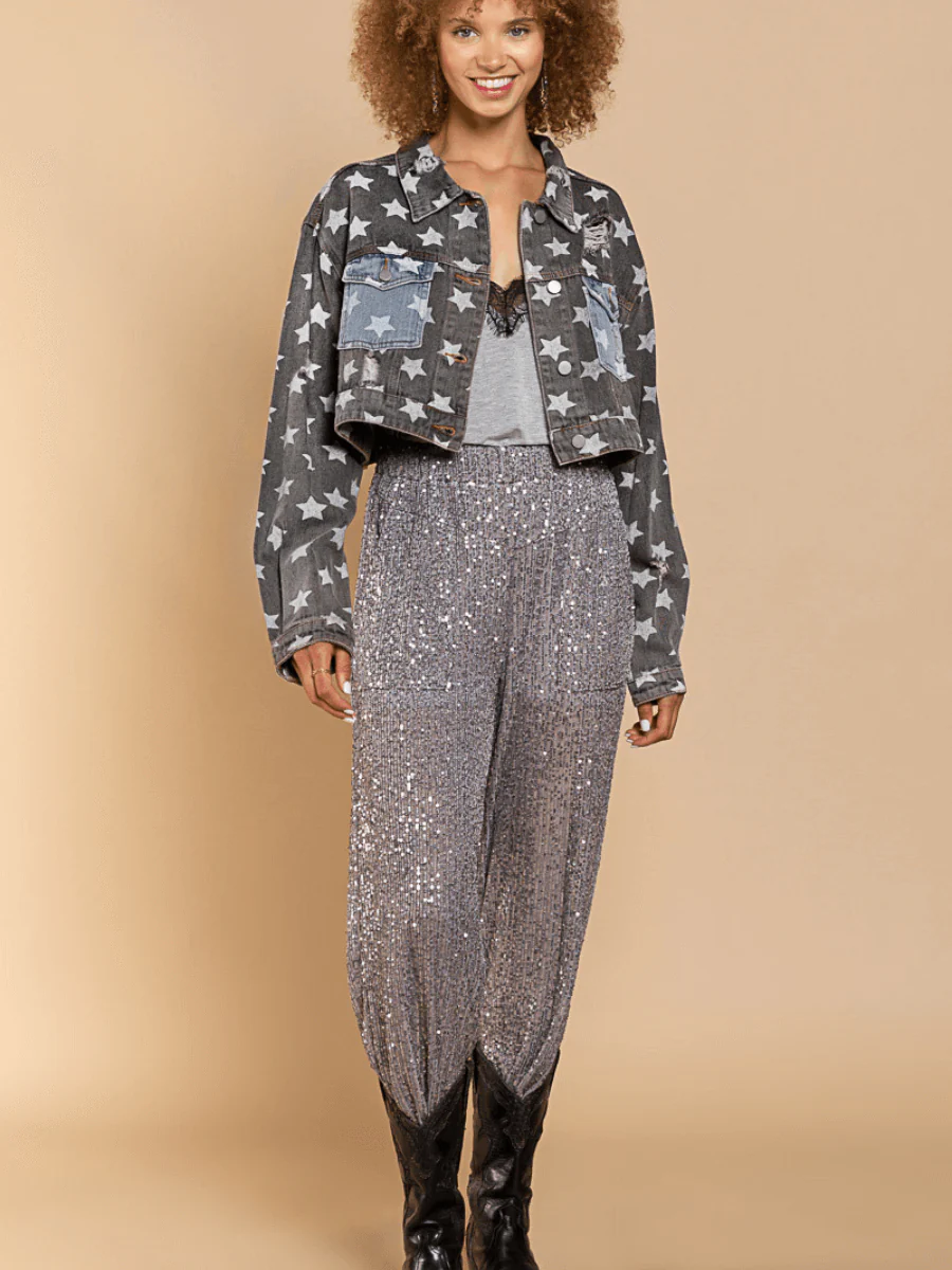 FESTIVAL STARS RIPPED DENIM SHACKET - Image 7