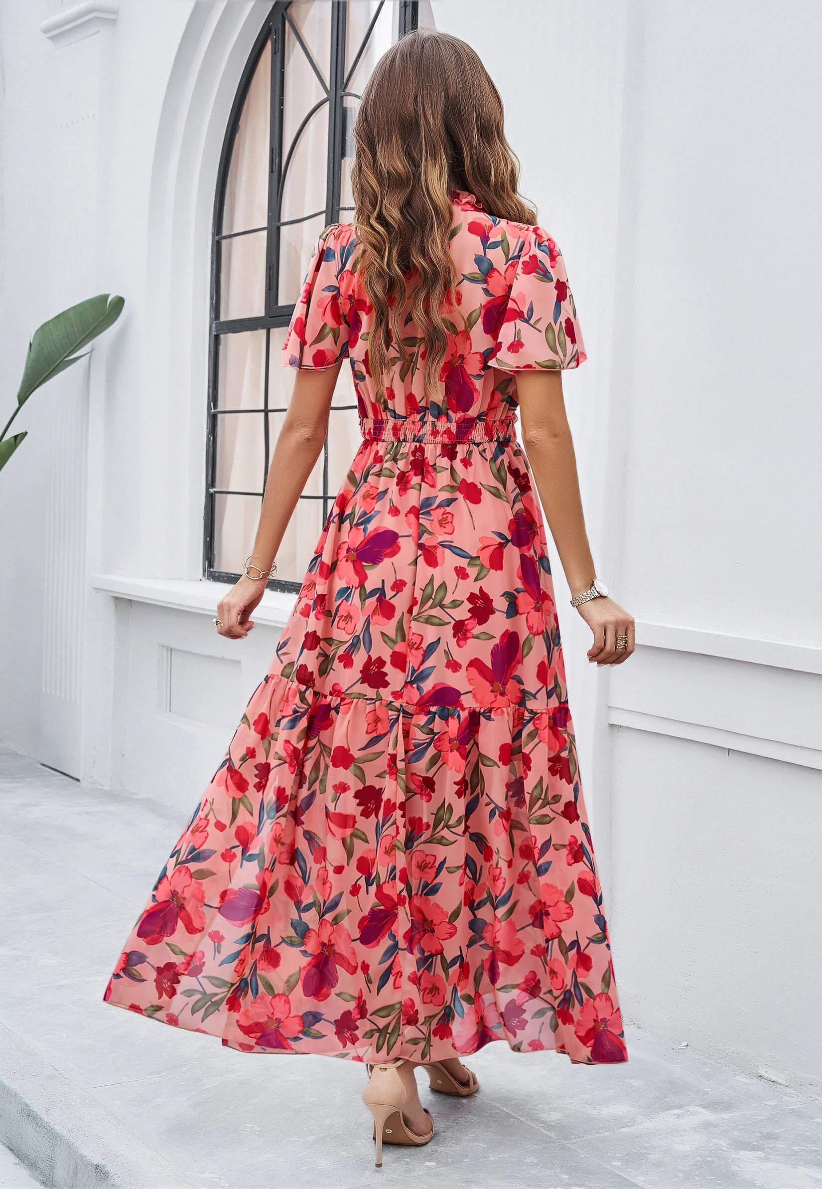 Fiora Floral Maxi Dress - pink - Image 6