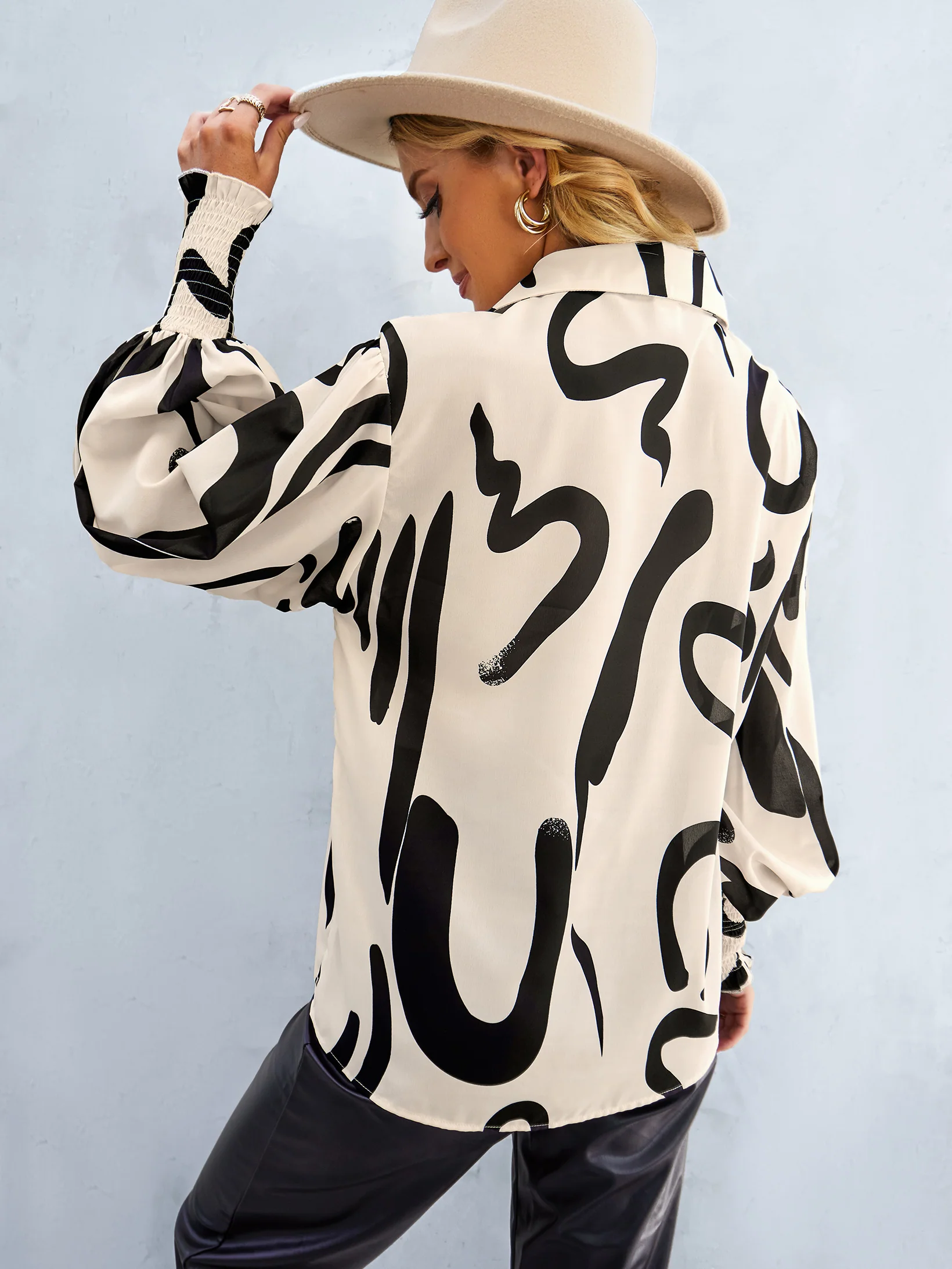 FLEETWOOD BLOUSE - BEIGE PRINT - Image 3
