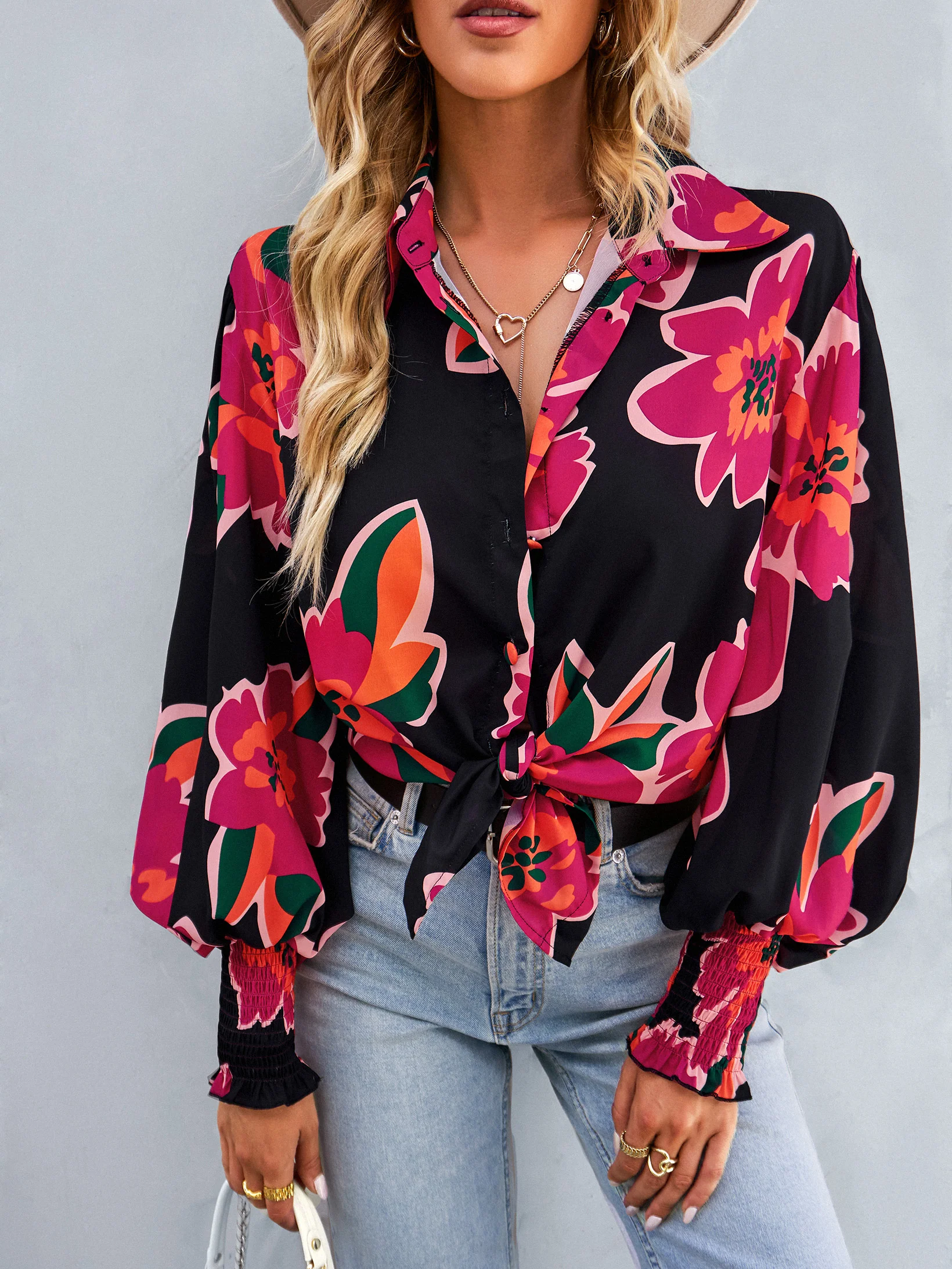FLEETWOOD BLOUSE - BLACK FLORAL - Image 4