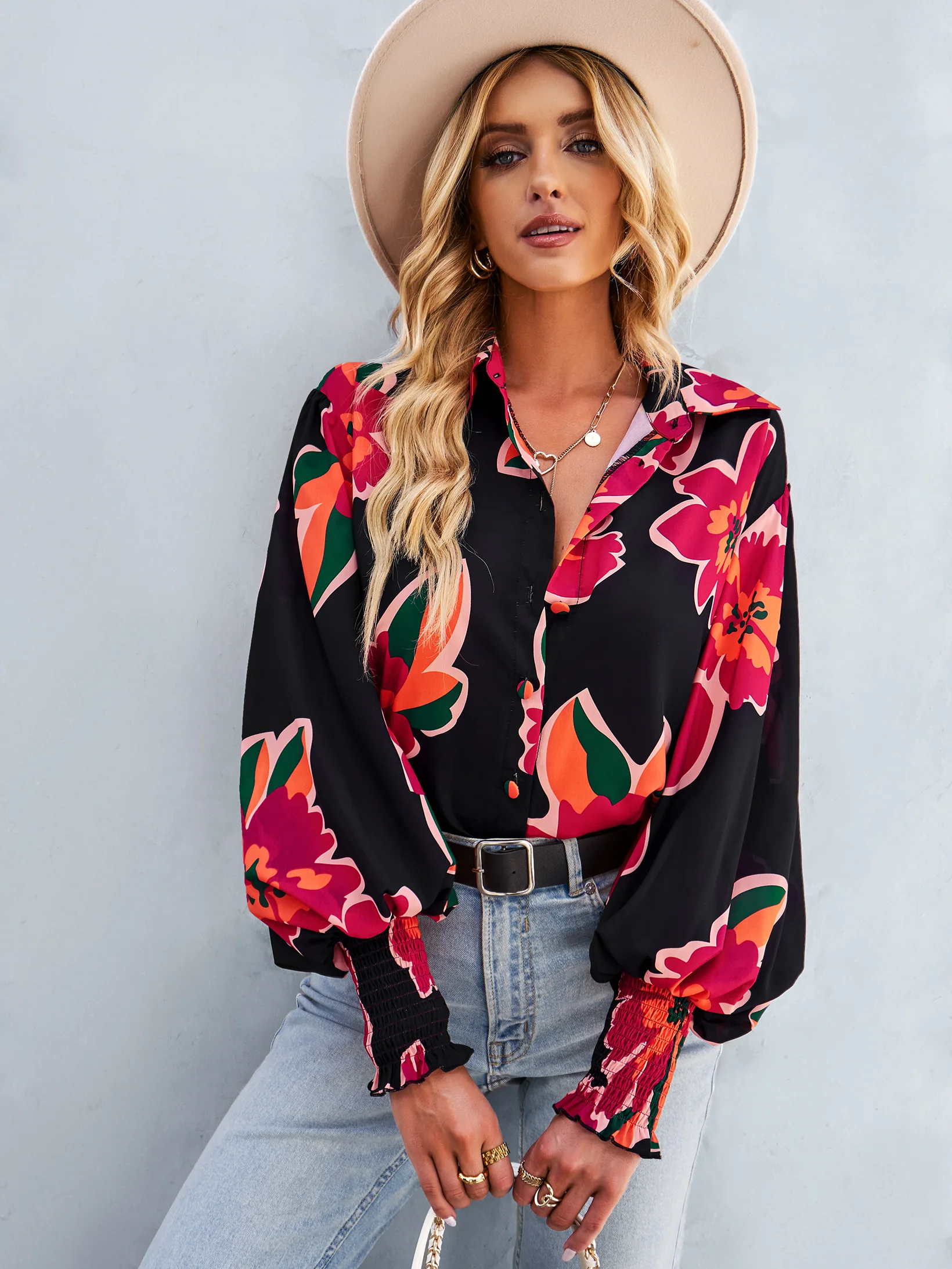 FLEETWOOD BLOUSE - BLACK FLORAL - Image 5