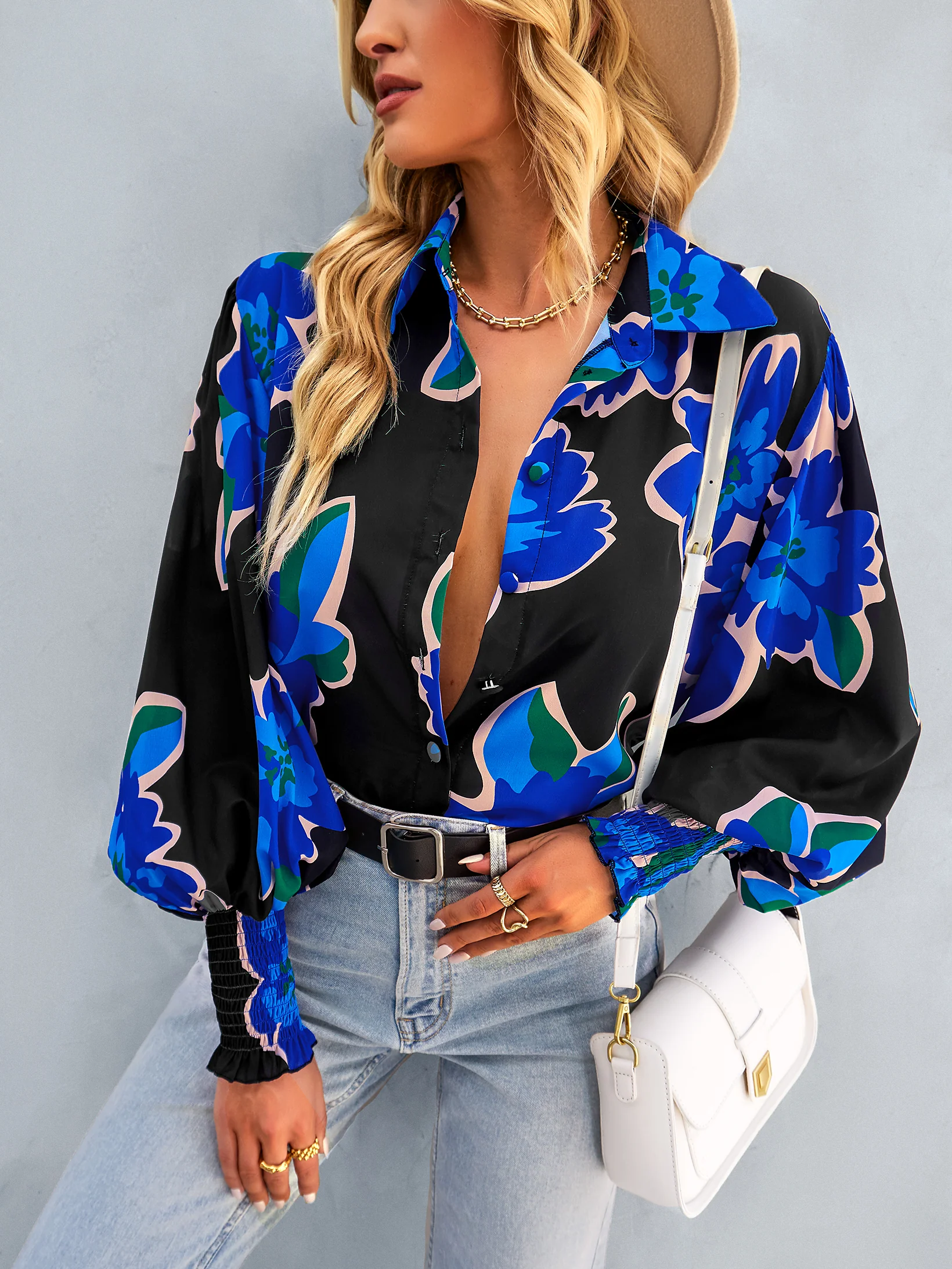 FLEETWOOD BLOUSE - BLACK PRINT - Image 4