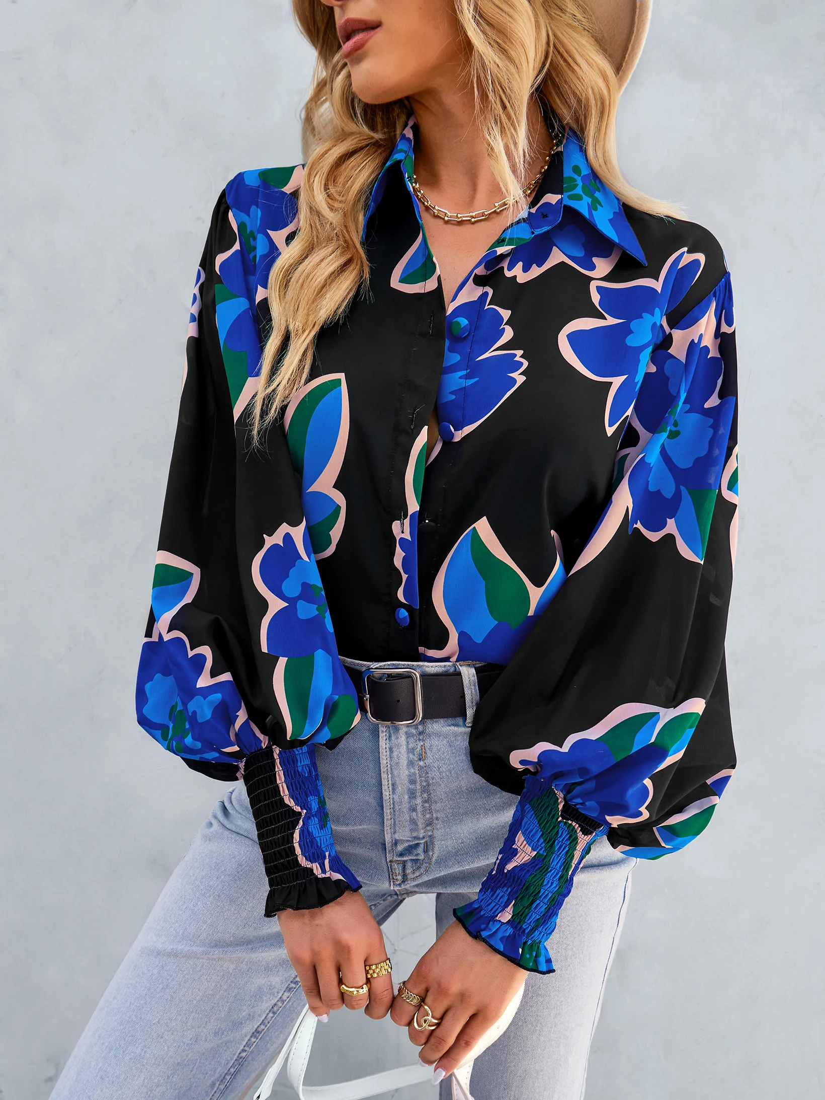 FLEETWOOD BLOUSE - BLACK PRINT - Image 5