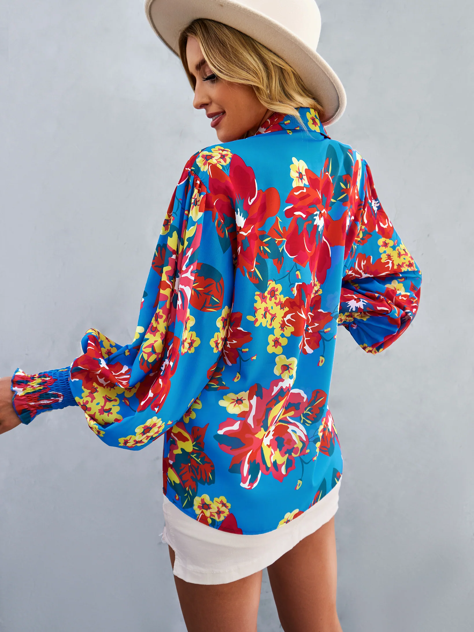 FLEETWOOD BLOUSE - BLUE PRINT - Image 3