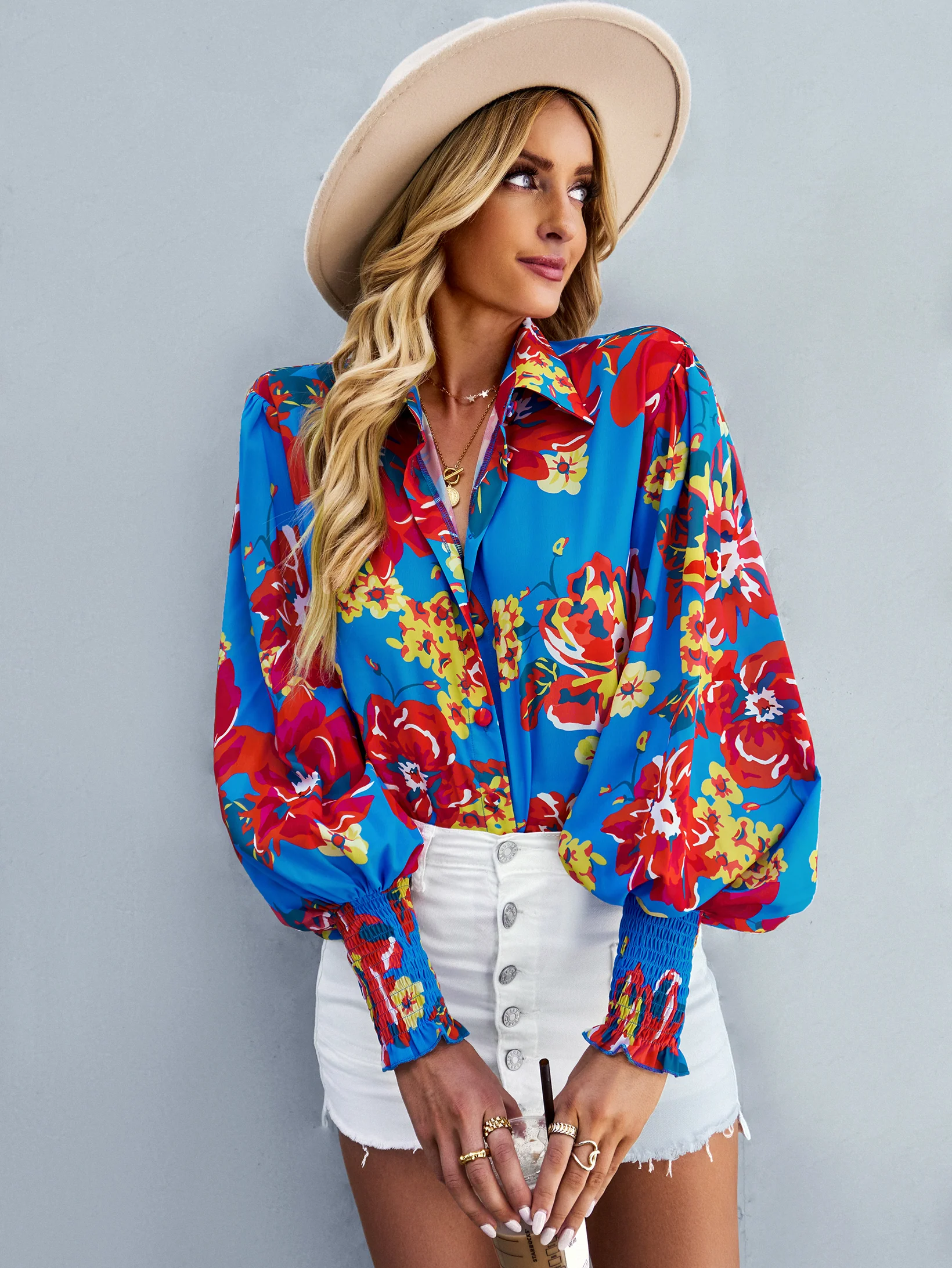 FLEETWOOD BLOUSE - BLUE PRINT - Image 5