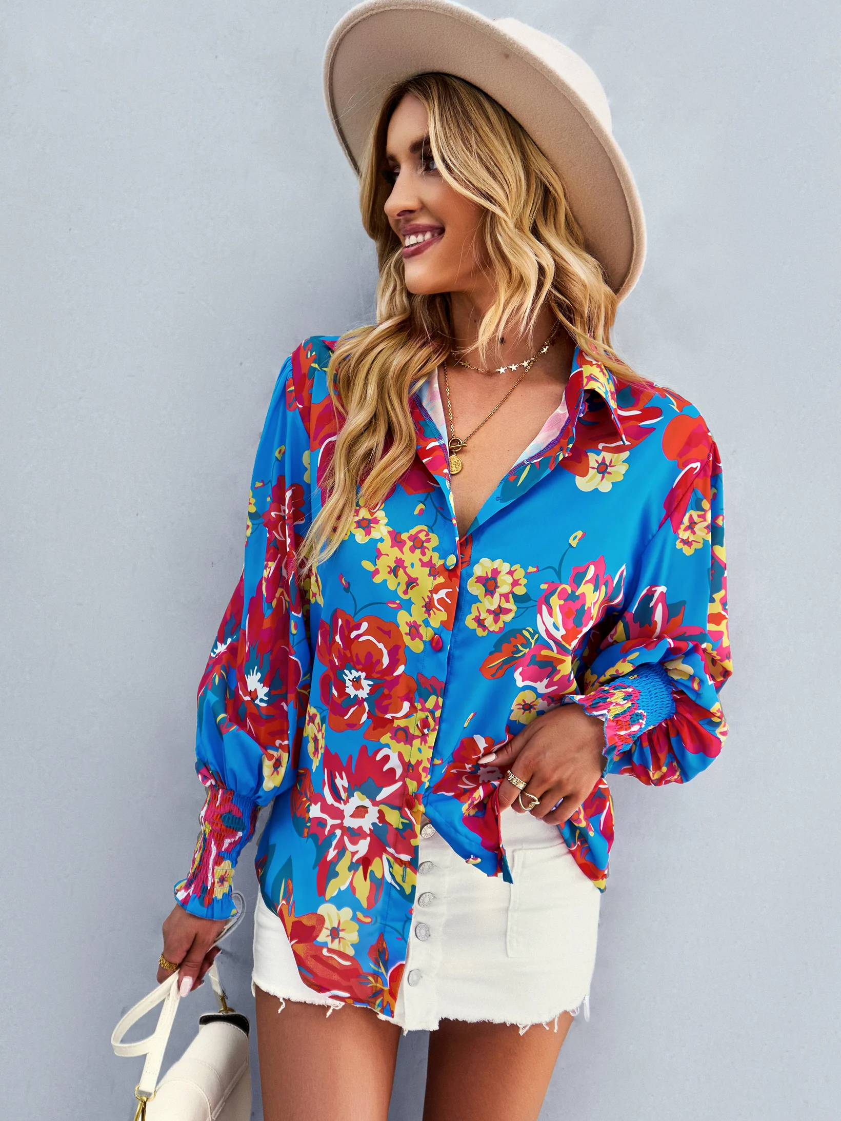 FLEETWOOD BLOUSE - BLUE PRINT - Image 6