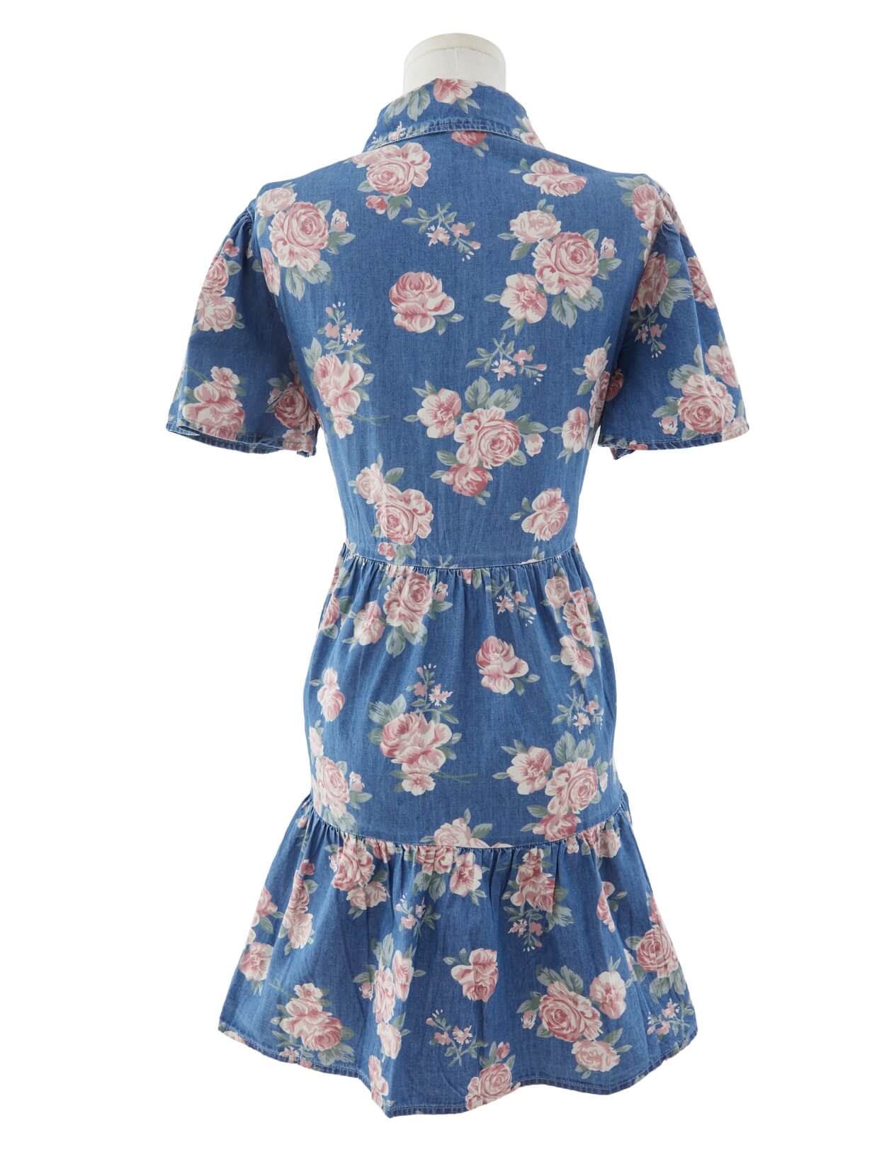Fleur Fantasy Rose Denim Mini Dress - denim - Image 9