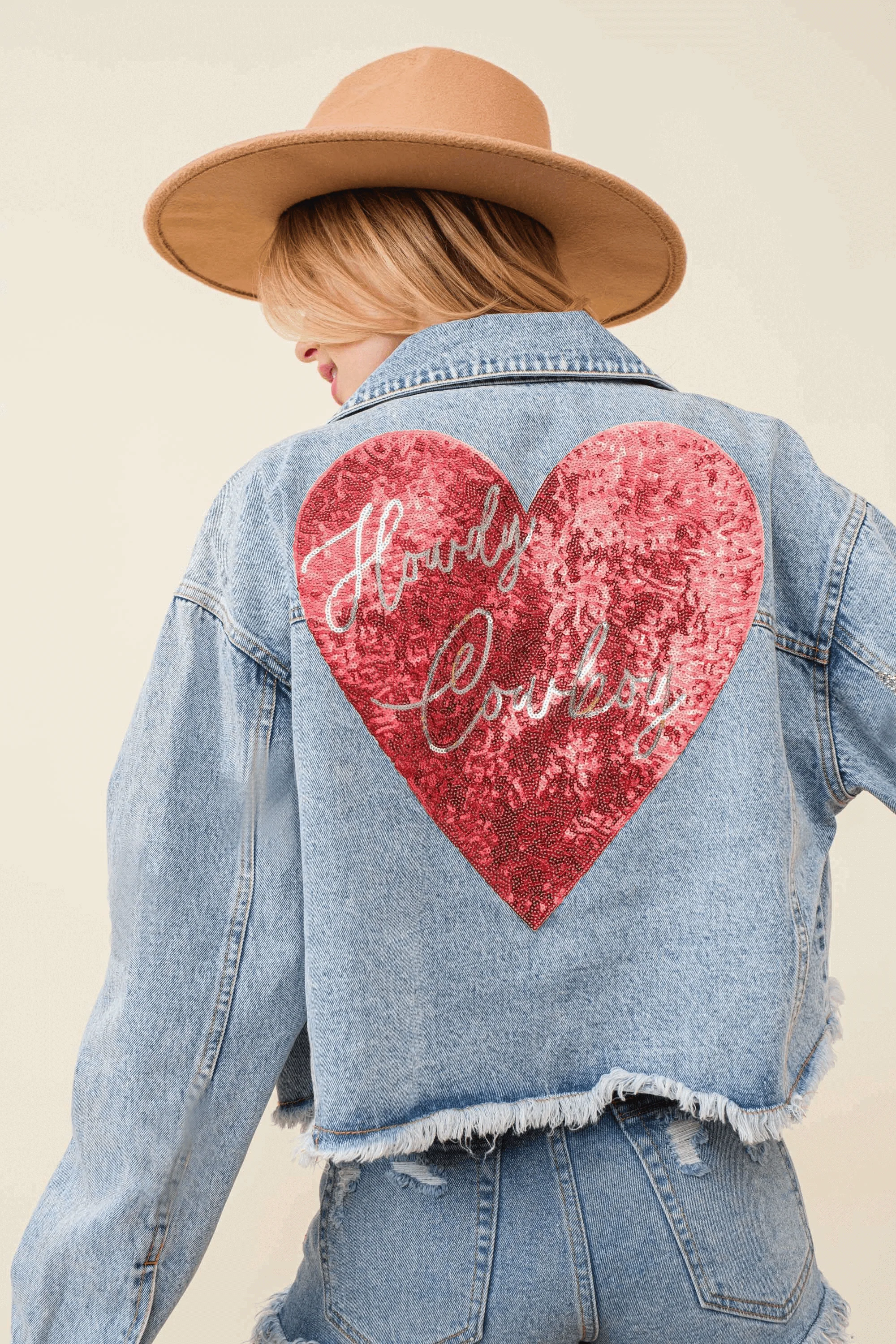 Flordy Heart Cowgirl Denim Jacket - Image 4